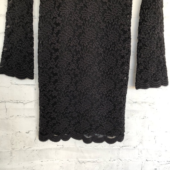 Long Sleeve Black Lace Dress - Picture 5 of 8